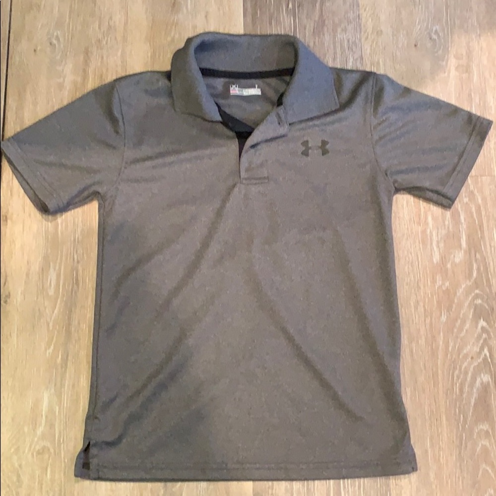 Gray Under Armour Polo. Size 7 boys